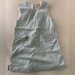 The Beaufort Bonnet Company Green and Pink Plaid Shift Dress